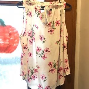 Floral sleeveless blouse
